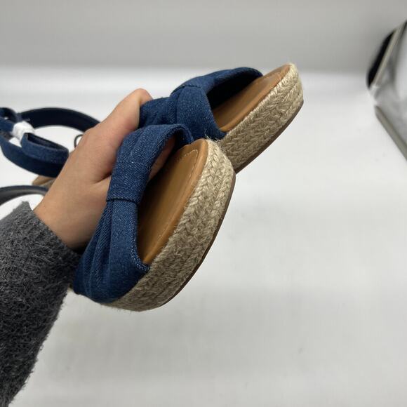 a.n.a Womens Dukes Heeled Sandals Denim Blue Size 11M - Picture 8 of 12